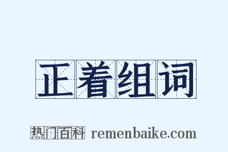 正着组词是什么意思的图片